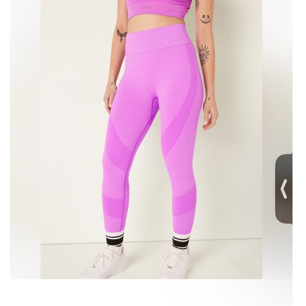 PINK High Waist Workout Leggings Activewear 23" Inseam Gym Purple Size‎ S